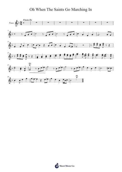 Oh When The Saints Go Marching In Sheet Music by undefined-Arr.Woodphael