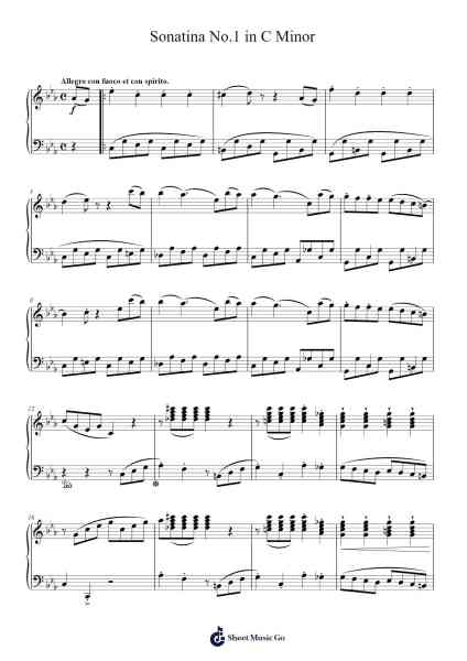 Sonatina No. 1 in C Minor, Op. 4 No. 2 Sheet Music by Adegbola Damola Nimi-Arr.Sylgou