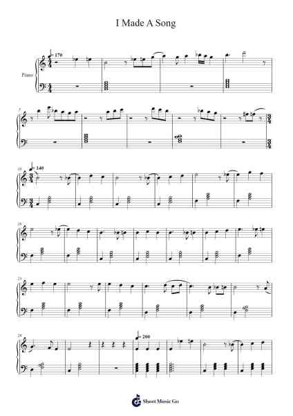 I Made A Song Sheet Music by Z_UFF-Arr.Fowpher