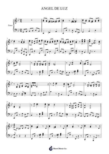ANGEL DE LUZ Sheet Music by Finnckens-Arr.Ribloor