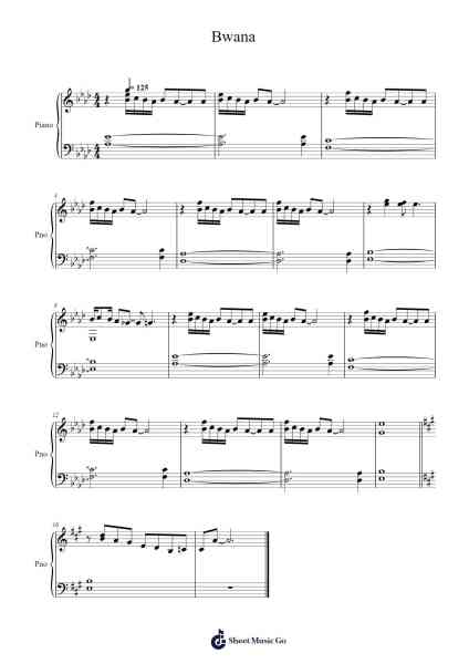 Bwana Sheet Music by Rita Lee-Arr.Ronbard