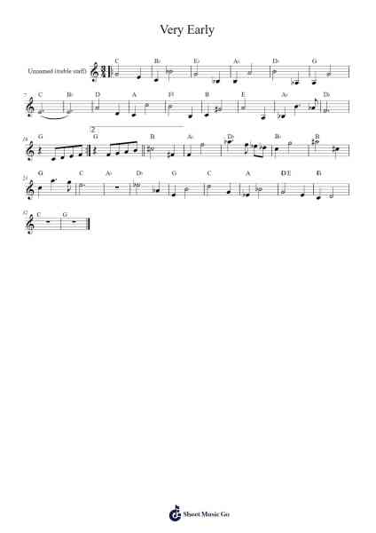 Very Early Sheet Music by Bill Evans-Arr.Golddon