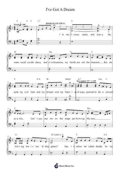 I've Got A Dream (from Disney's Tangled) Sheet Music by Alan Menken-Arr.Janejill Mooca