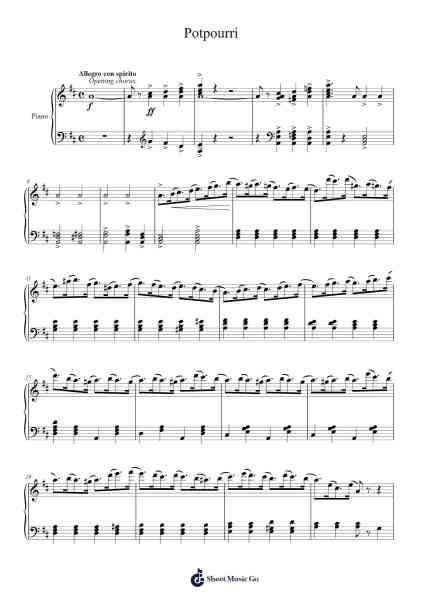 Potpourri Sheet Music by Ernest Leslie-Arr.Barlo Osford