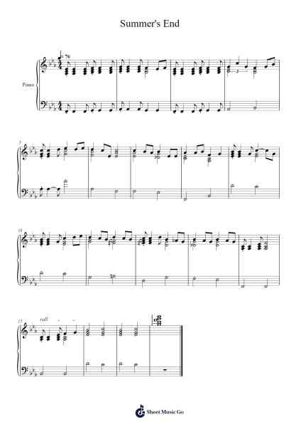 Summer's End Sheet Music by Ruth Bardsley-Arr.Binghugh