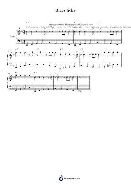 Blues licks 樂譜由 Lessons - Blues - 編曲 Jaboyle Erve