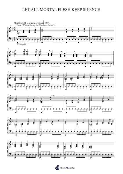 Let All Mortal Flesh Keep Silence Sheet Music by Misc Praise Songs-Arr.Joejosh Demptout