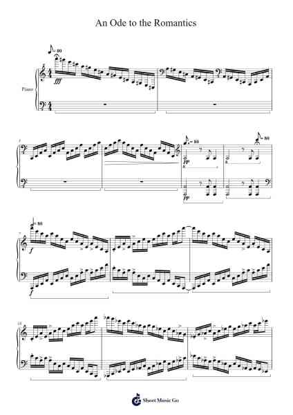 An Ode to the Romantics Sheet Music by -Arr.Raycius Dallouie