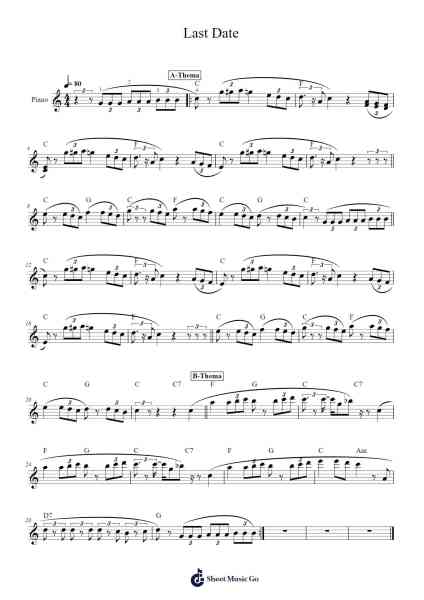 Last Date Sheet Music by Nanions Dennon-Arr.Mikejay Croftges