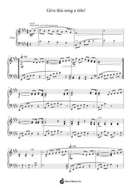 Give This Song a Title! Sheet Music by Jack Douglass-Arr.Norther