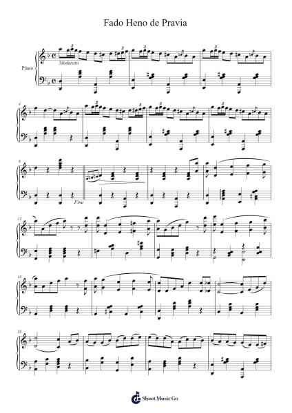 Fado Heno de Pravia Sheet Music by José del Castillo-Arr.Loliz O'Conbach