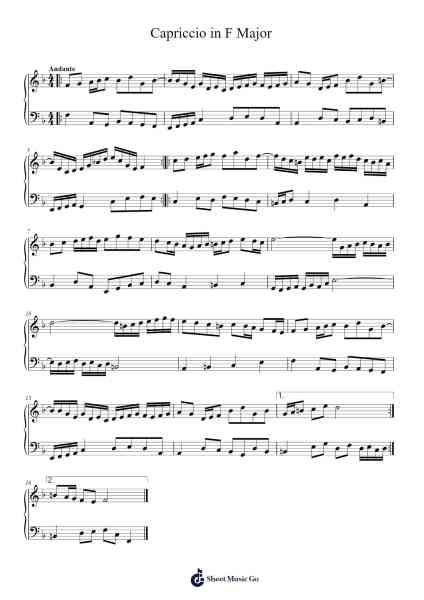 Capriccio in F Major - Annoying Cat Sheet Music by Beauray-Arr.Denre