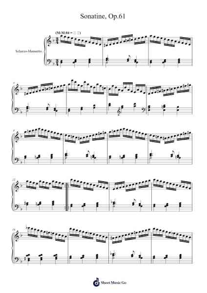 Sonatine, Op.61: III. Scherzo-Menuetto Sheet Music by Charles-Valentin Alkan-Arr.Holtbelle