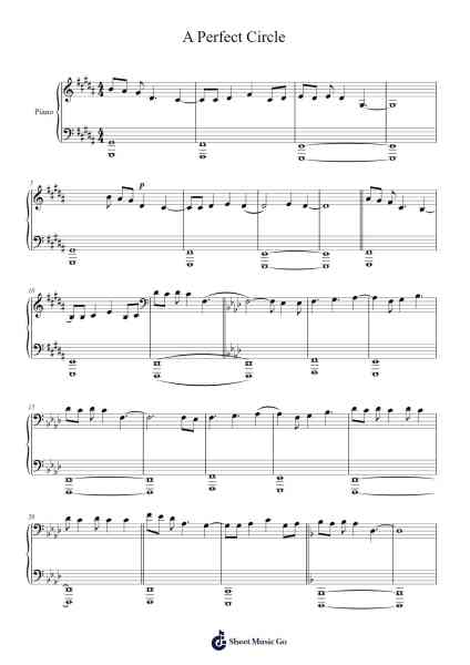 A Perfect Circle Sheet Music by A Perfect Circle-Arr.Yvettenat Iveshall