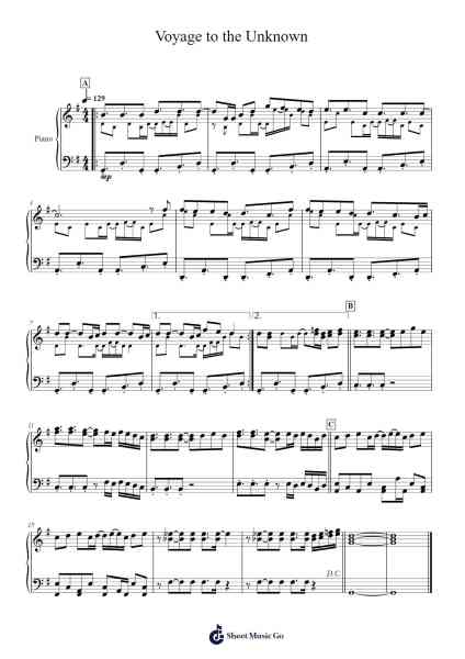 Voyage to the Unknown Sheet Music by Tsugutoshi Goto-Arr.Bautab