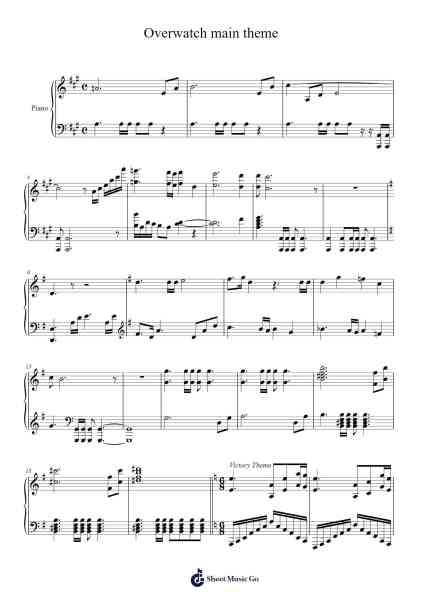 Overwatch main theme Sheet Music by Hughchey-Arr.Bobright