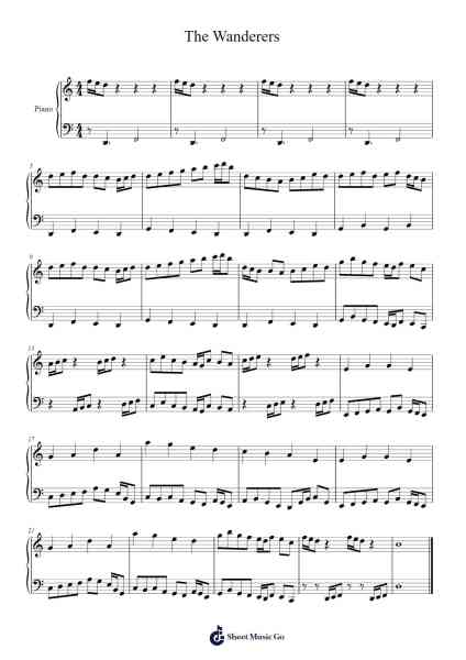 The Wanderers Sheet Music by Gilesvans-Arr.Hoywoolf Lindses