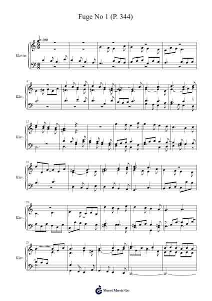 Magnificat octavi toni: Fuge No. 1 - Johann Pachelbel Sheet Music by Johann Pachelbel-Arr.Twainryl