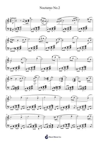 Nocturno No.2 Sheet Music by Ignacio García-Arr.Fanold Moulmar