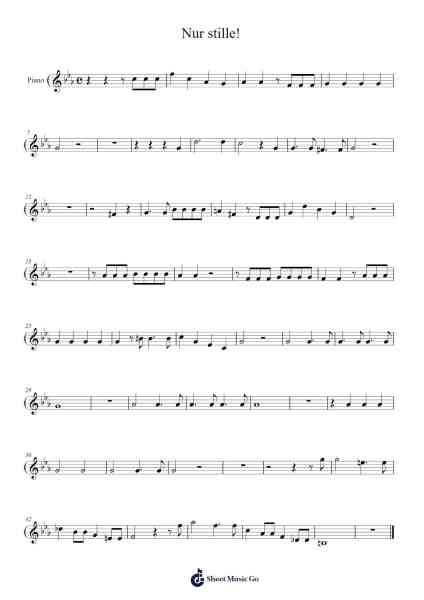 Nur stille, stille, stille! Sheet Music by -Arr.Zoeliot Maugpe