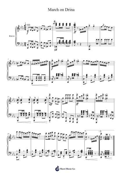 March on Drina Sheet Music by Stanislav Binički-Arr.Stilwald Mollswift