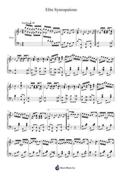 Elite Syncopations Sheet Music by Scott Joplin-Arr.Funkdrich Mansbing