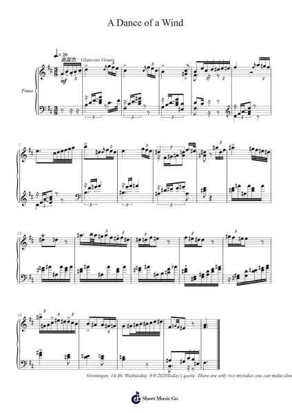 A Dance of a Wind 樂譜由 Faithelip - 編曲 Hegil Claireglan