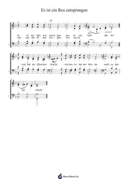 Es ist ein Ros entsprungen Sheet Music by -Arr.Derlian Sumeo