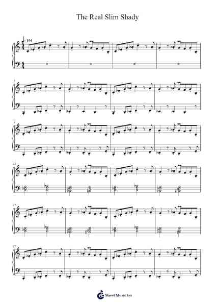 The Real Slim Shady Sheet Music by Eminem-Arr.Sherkes Dofrank