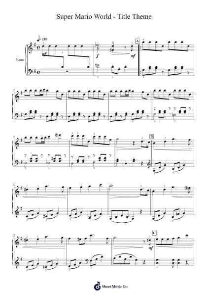 Super Mario World - Title Theme Sheet Music by Koji Kondo-Arr.Bumie Dorion