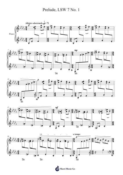 Prelude, LSW 7 No. 1 Sheet Music by Sunwoo Lim-Arr.Charjames