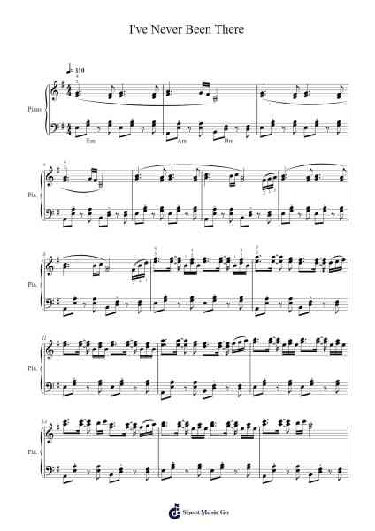 I've Never Been There Sheet Music by Yann Tiersen-Arr.Pipril