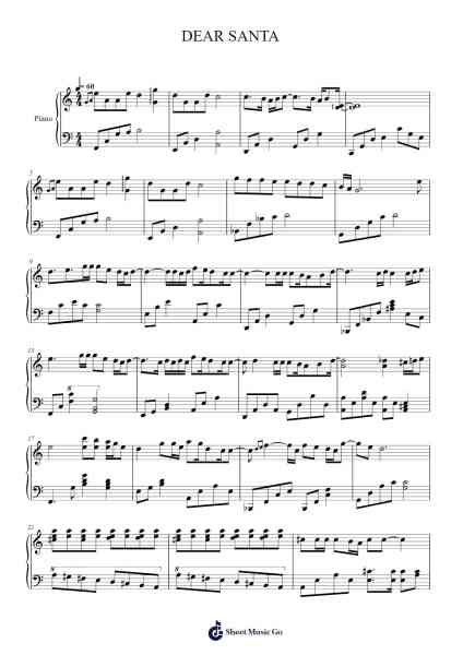 DEAR SANTA Sheet Music by TTS (SNSD)-Arr.Warge