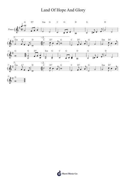 Land of Hope and Glory Sheet Music by Edward Elgar-Arr.Davehan