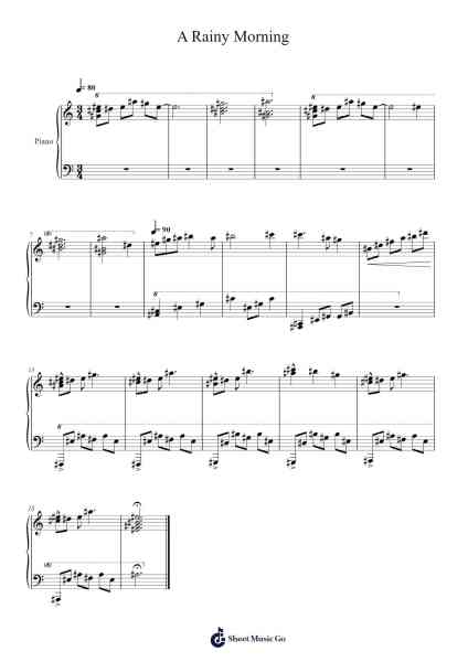 A Rainy Morning Sheet Music by Kashiwa Daisuke-Arr.Billel Samry