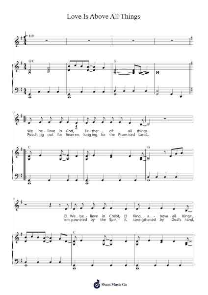 Love Is Above All Things Sheet Music by Josh Blakesley/Mary Kate Westrich-Arr.Petmann Omaud