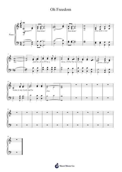 Oh Freedom Sheet Music by Ally Brooks-Arr.Primeg