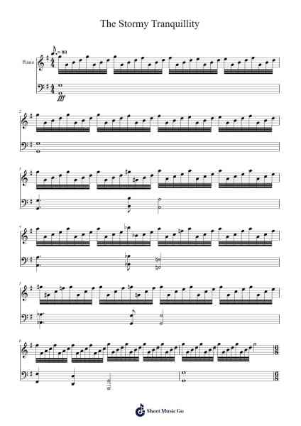 The Stormy Tranquillity Sheet Music by Fregust-Arr.Hobbaird Birdsibyl