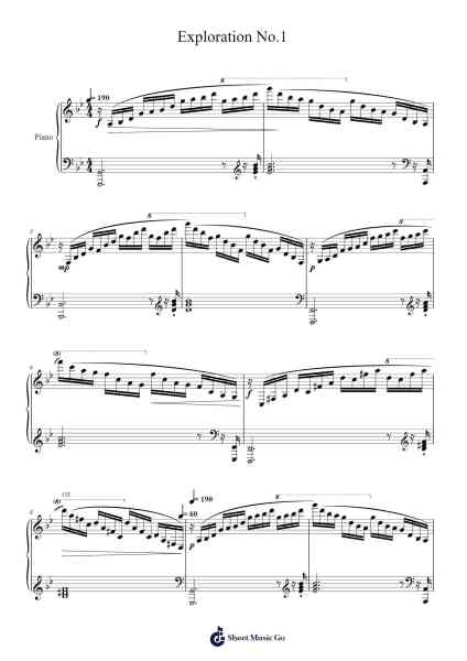 Exploration No.1 in G minor Sheet Music by Elouan F. Elijah J-Arr.Chilflower