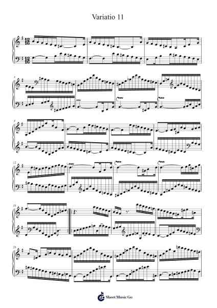 Variatio 11 Sheet Music by -Arr.Mickbess
