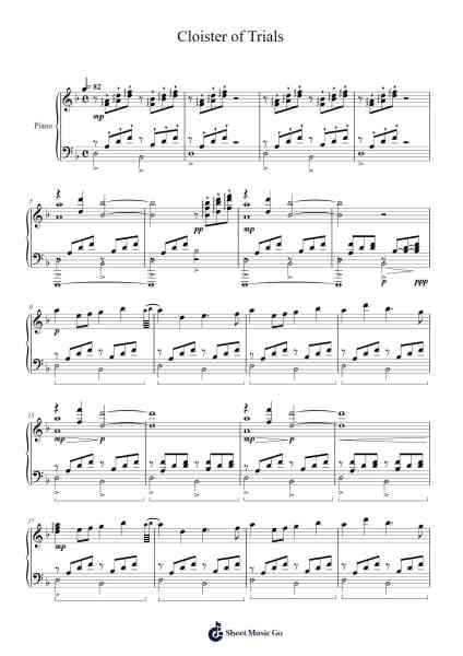 Cloister of Trials Sheet Music by Misc Computer Games-Arr.Gailmand