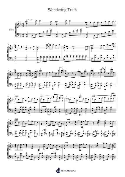 Wondering Truth Sheet Music by Lovely Cation OP-Arr.Arabias