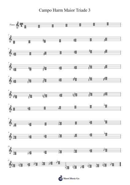 Campo Harm Maior Triade 3 Sheet Music by amuescobar1-Arr.Junechad