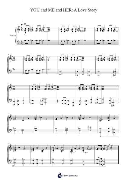 YOU and ME and HER: A Love Story Sheet Music by Hirata Hironobu-Arr.Crotiane Shawshop