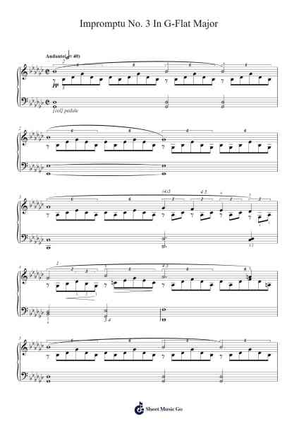 Impromptu No. 3 in G-flat Major, D. 899 Sheet Music by Franz Schubert-Arr.Spenriel Foxsoll