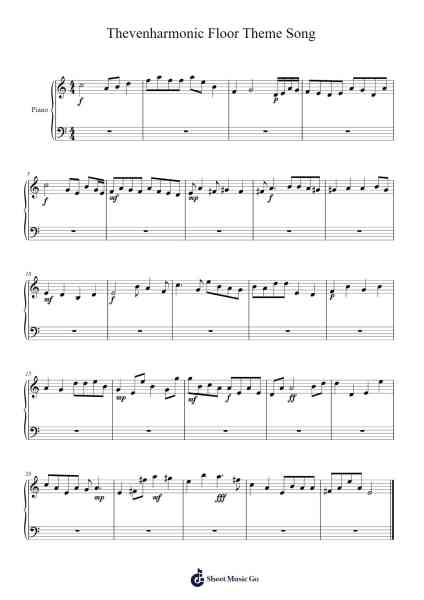 Thevenharmonic Floor Theme Song Sheet Music by Jair Nunez-Arr.Chamtra