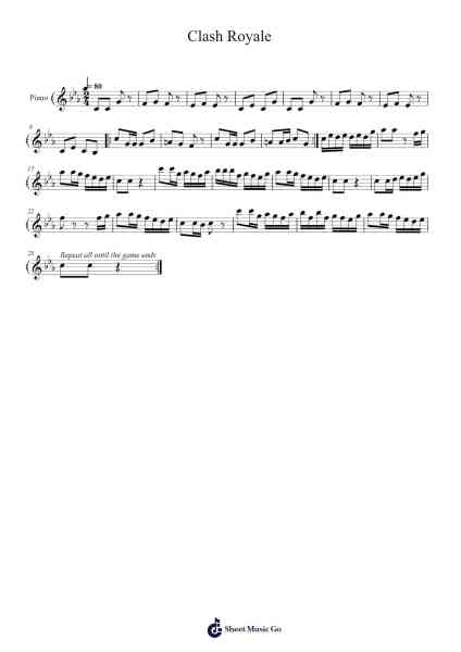 Clash Royale Sheet Music by Misc Computer Games-Arr.Blyret Jimlor