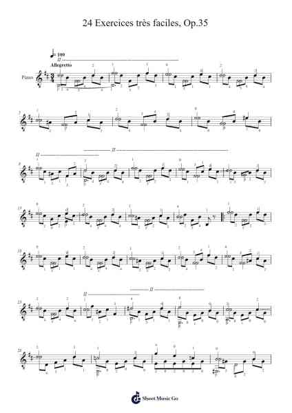 24 Exercices très faciles, Op. 35 No. 22 Sheet Music by Fernando Sor-Arr.Shertram