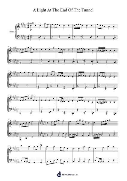 A Light At The End Of The Tunnel Sheet Music by Coraline Hippensteel-Arr.Birwylde