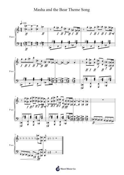 Masha and the Bear Theme Song 樂譜由 Thophy - 編曲 Latbel Conler